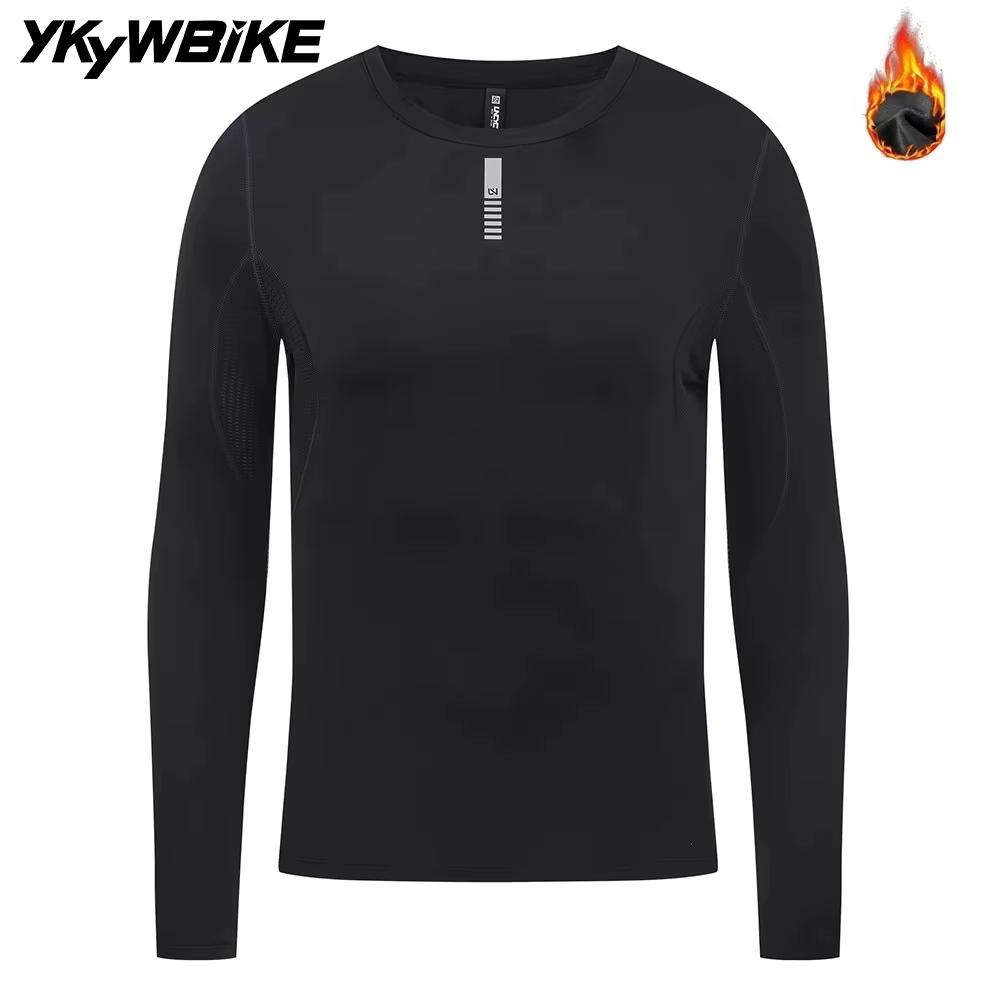 YKYWBIKE-camiseta interior de ciclismo para hombre, capa Base térmica de manga larga para ciclismo de carretera, invierno y otoño