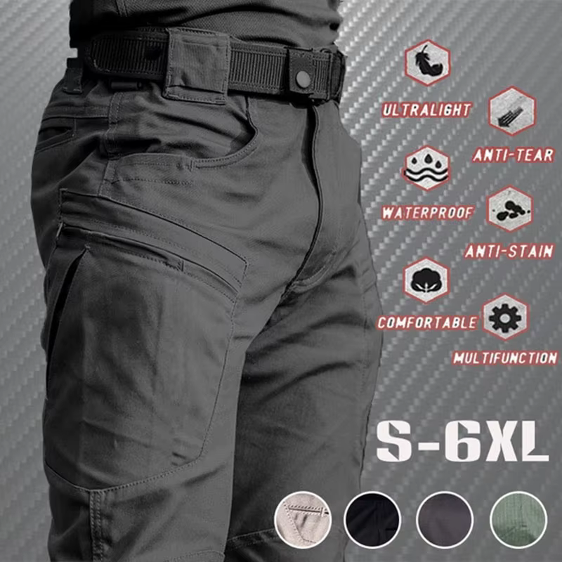 Pantalones Cargo tácticos impermeables para exteriores, pantalones largos militares informales transpirables de verano para hombre, pantalones Cargo de secado rápido, 2023 10,89€4.