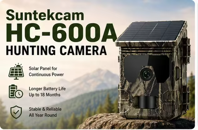Cámara de Vigilancia Solar para Fauna Silvestre, 50MP, Video 4K, con Visión Nocturna, Activación por Movimiento de 0.3s, Impermeable, para Caza al Aire Libre y Monitoreo de Jardín