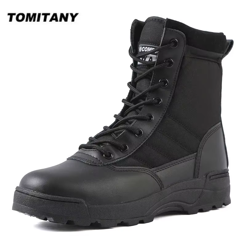 Botas tácticas para hombre, botas de combate para el desierto de la fuerza especial, botas de senderismo al aire libre, zapatos tobilleros, zapatos de seguridad para el trabajo par
