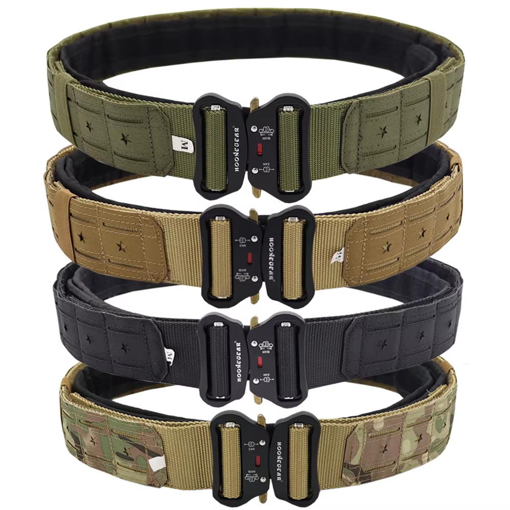 Nuevo cinturón táctico de combate de 2 pulgadas, cinturón con hebilla de liberación rápida, sistema Molle, cinturón de caza Airsoft para hombre, cinturón duradero para exteriores