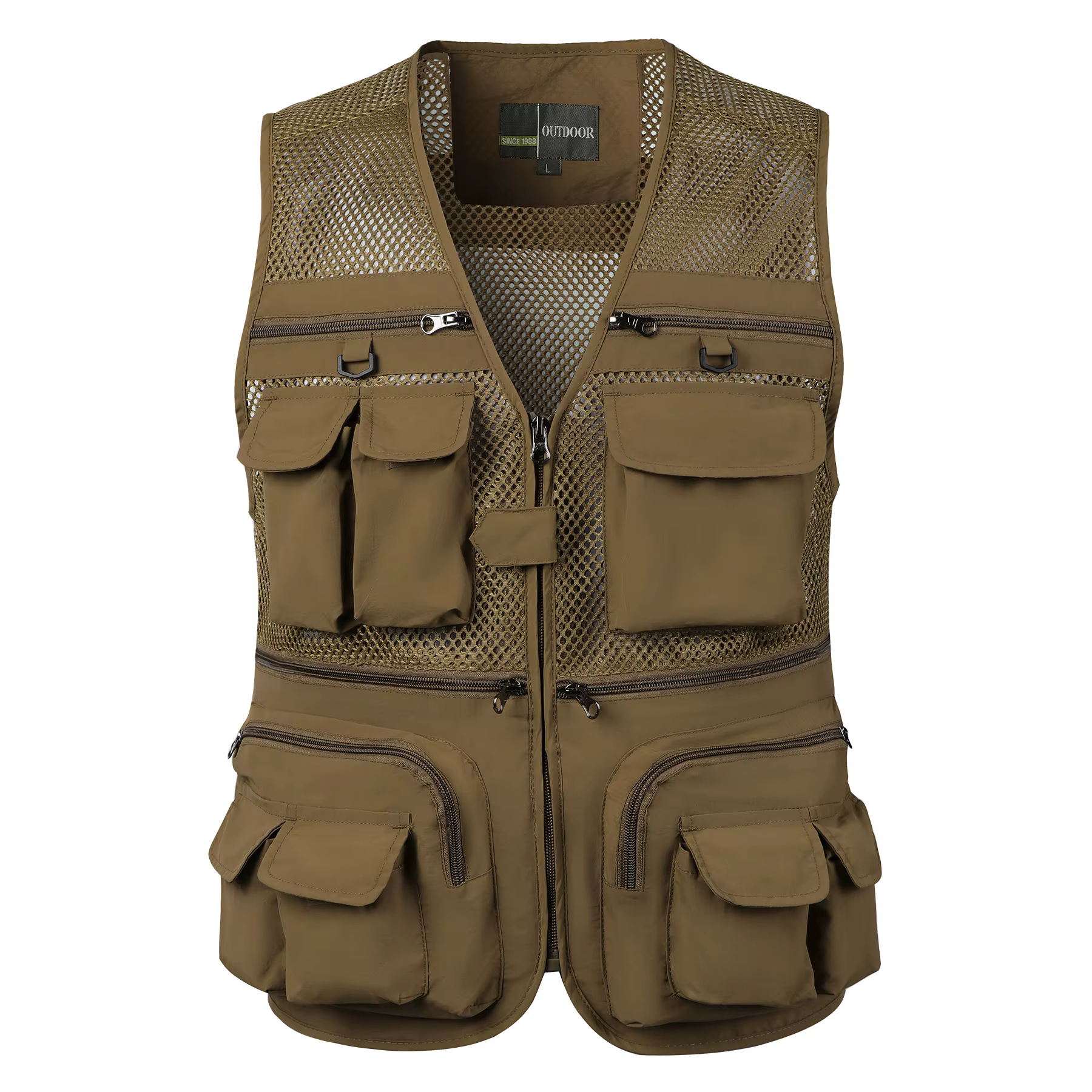 Chaleco táctico para hombre, abrigo de equipo palmeado, chaleco de fotógrafo de verano, herramienta, chaqueta sin mangas de trabajo de malla con muchos bolsillos para hombre 9,79€1