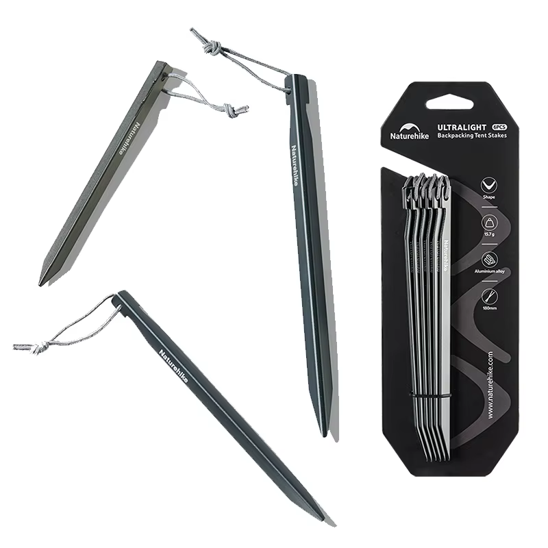 Estaca para Tienda de Campaña Naturehike, de Aleación de Aluminio Ultraligera, Reforzada, Resistente al Viento, para Acampar al Aire Libre, en Diversas Formas, para Senderismo 7,89