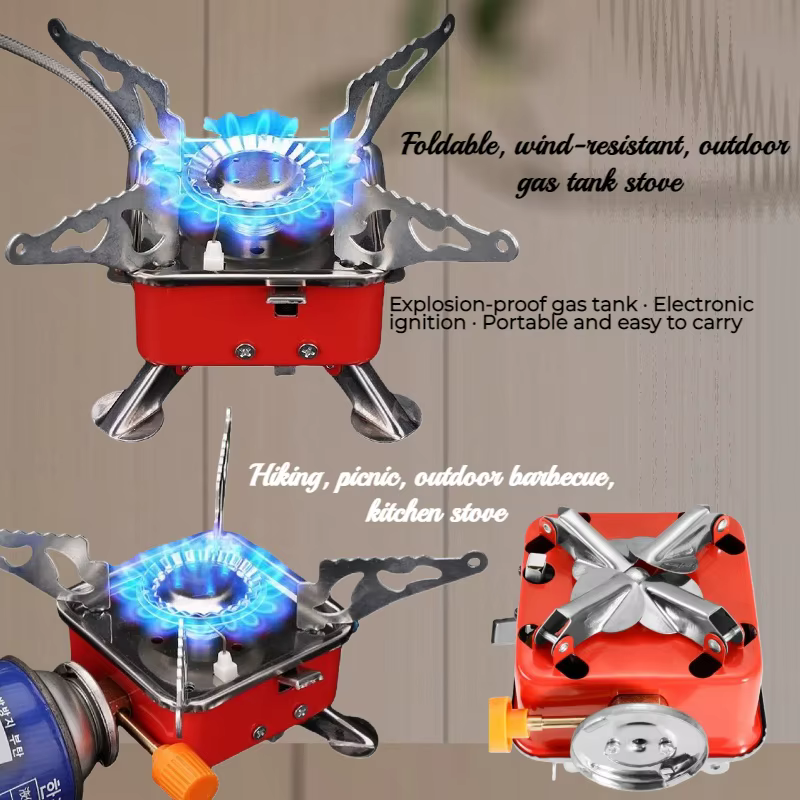 Estufa de Gas Portátil Mini Cuadrada para Acampar, Hacer Senderismo y Viajar, Utensilios de Cocina Plegables Ultraligeros para Acampar, Equipo de Cocina para Exteriores 7,89€4.8100