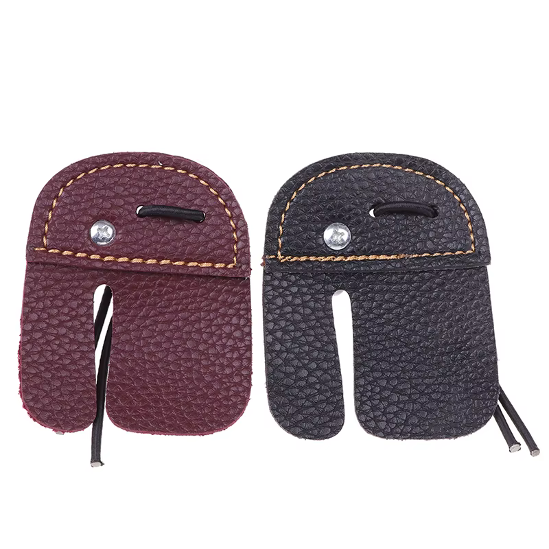 Protector de dedo de tiro con arco de cuero, almohadilla de protección, guante, lengüeta, Protector de tiro con arco