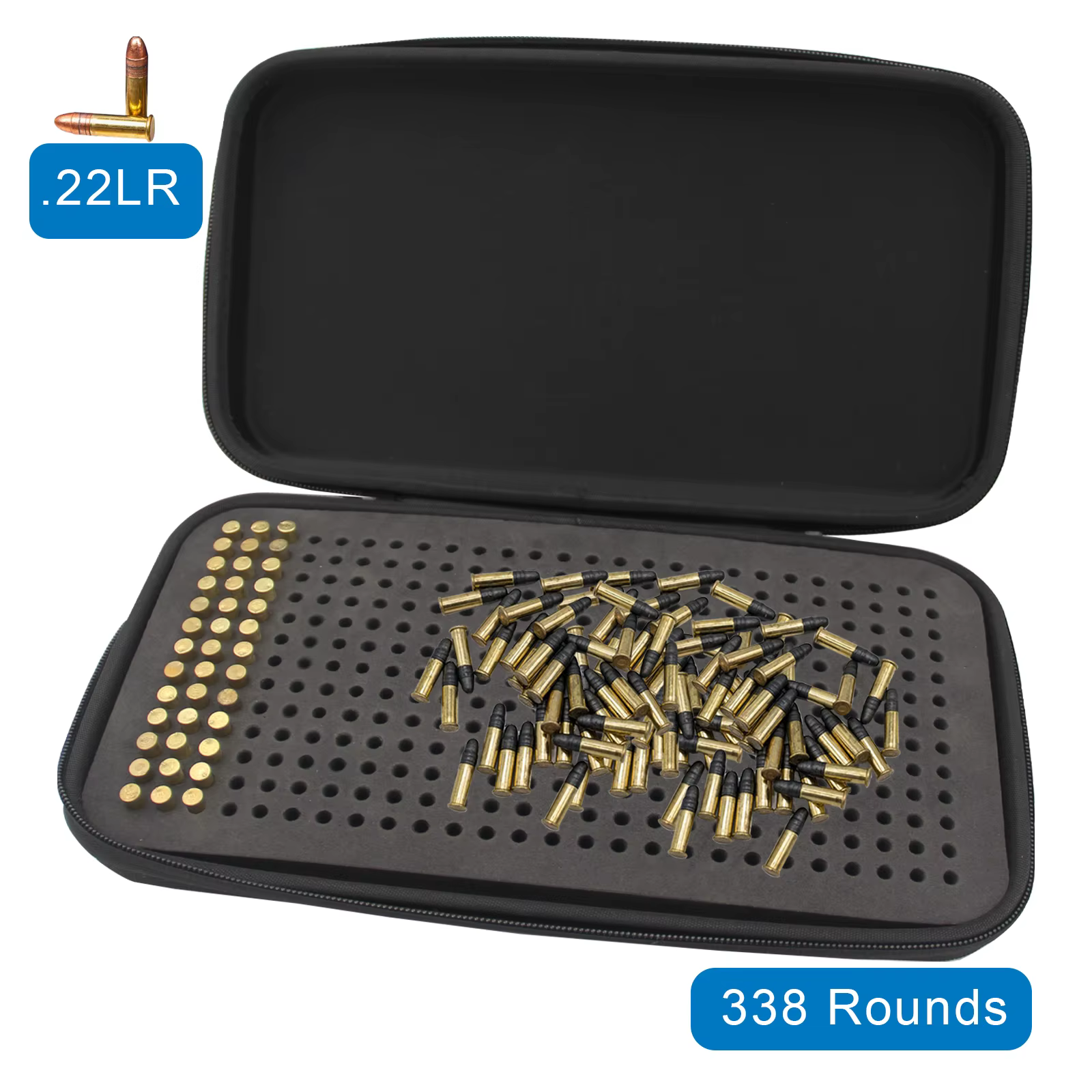 Caja de balas de 338 rondas. 22LR, estuche de transporte para almacenamiento de municiones, soporte para municiones, cartucho, bolsa para munición, bolso, accesorios de tiro 12,29€
