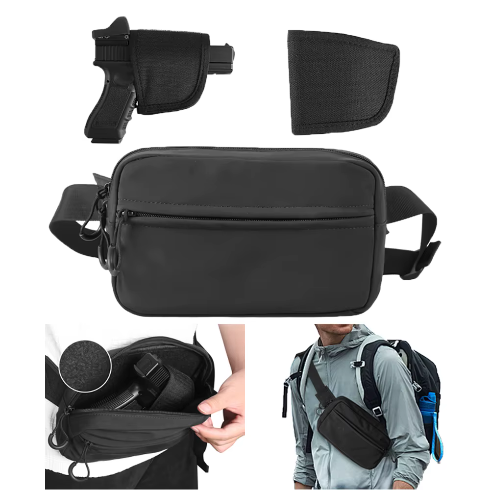 Riñonera táctica para pistola, riñonera oculta para transporte de pistola, riñonera EDC con cinturón con cremallera para deportes, viajes y trabajo 9,39€14,23€ -34%4.6218 vendidosE
