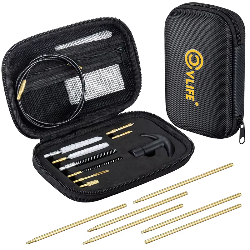 CVLIFE.177/.22lr Kit de limpieza de pistola calibre con 6 varillas 5,56 mm/.22/.223/.17 Kits de limpieza de pistola para Rifle con cepillos de nailon 10,39€5120 vendidosAhorra 10,8