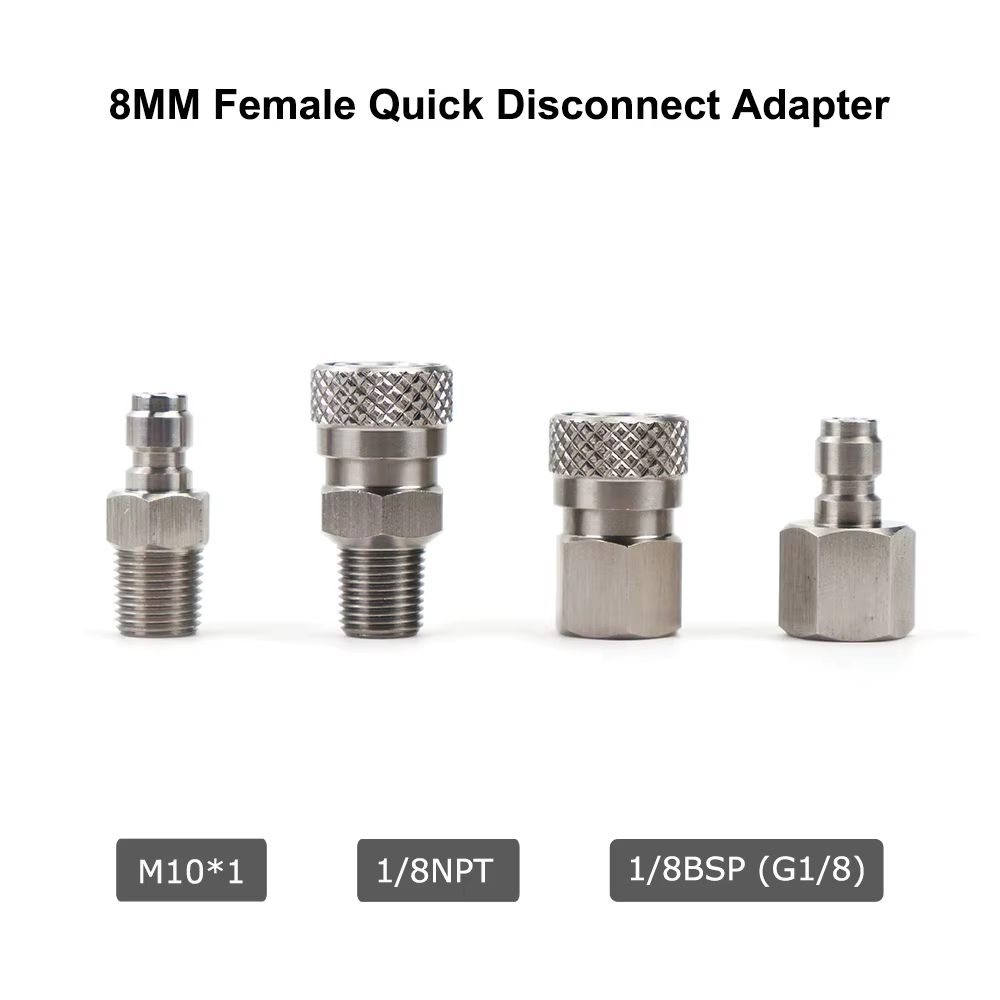 Foster de CO2 de aire, adaptador macho/hembra de desconexión rápida, tapón ciego para relleno de pezón | Rosca 1/8NPT&1/8BSP&M10*1 1,84€4.91.000+ vendidosTop ventas en AliExpressEn