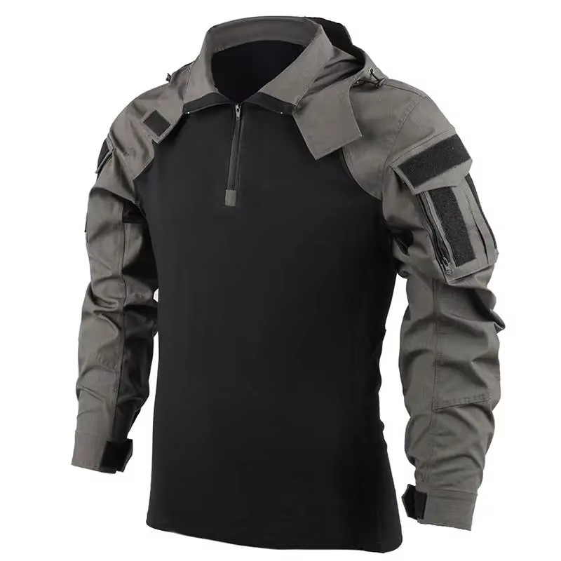 Camisas al aire libre, camiseta de combate de camuflaje, camisa táctica con capucha para hombre, ropa de caza de algodón para Paintball Airsoft resistente al desgaste 23,59€4.6265