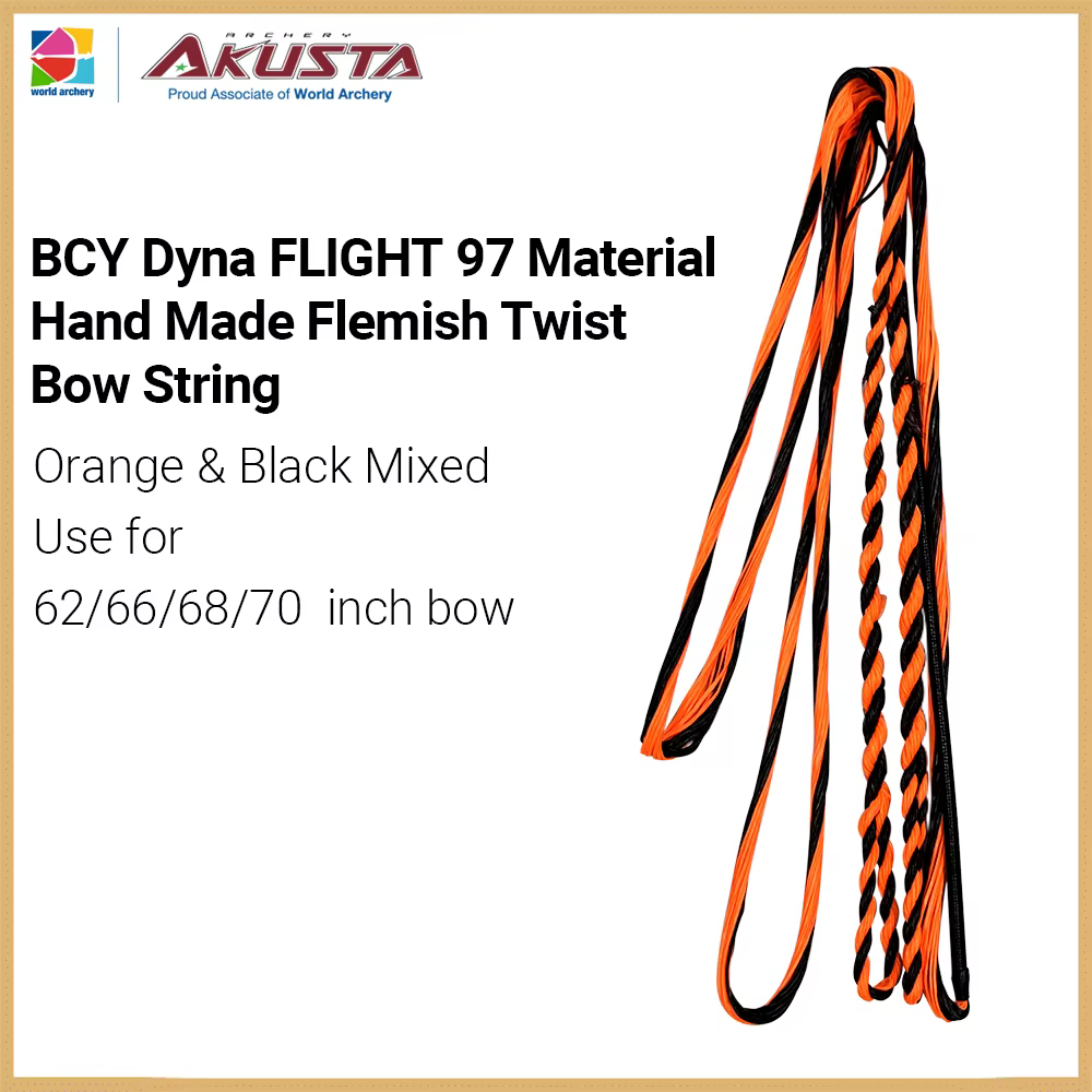 Akusta arco recurvo hecho a mano cuerda de arco Dyna 97 Material de vuelo 16/18/20 hebras negro y naranja uso mixto para arco de 62 a 70 pulgadas 18,19€4.570 vendidosAhorra 25,12€E