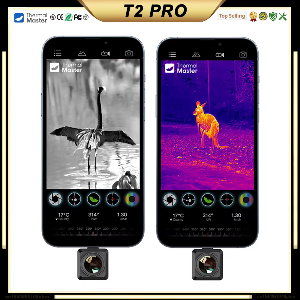 Cámara térmica Thermal Master T2 PRO para caza, cámara de imagen infrarroja de visión nocturna para Android e IOS, cámara térmica Monocular 366,69€512 vendidosAhorra 466,7€Precio m