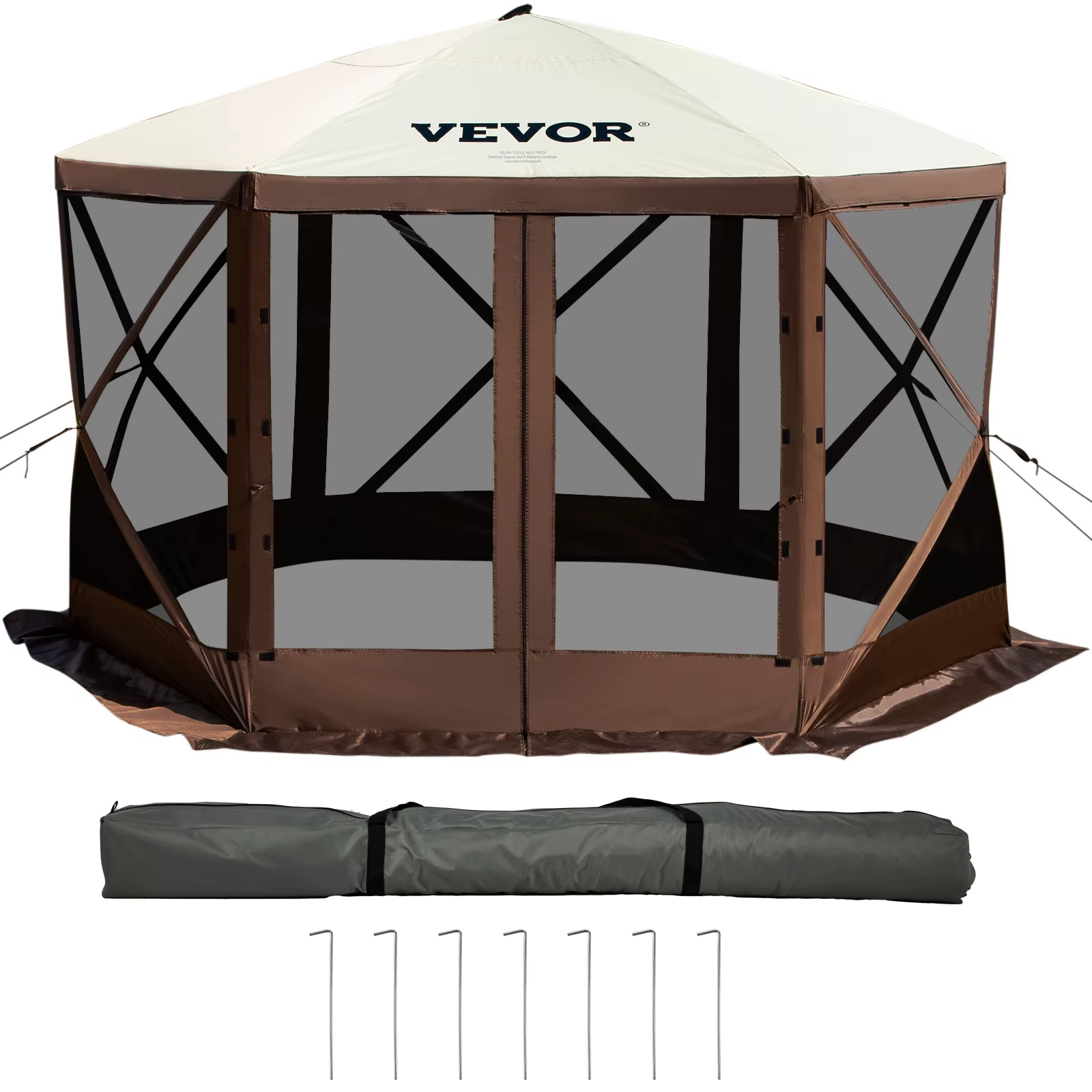 SucceBuy Gazebo emergente para acampar, refugio con dosel para acampar, 6 caras, 12' x 12' / 10' x 10', tiendas y toldos para acampar y hacer senderismo 142,7€4.7131 vendidosAhorra