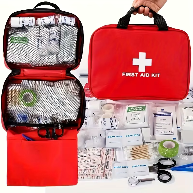 Botiquín de primeros auxilios, kits médicos compactos premium para traumatismos para cualquier emergencia, ideal para el hogar, la oficina, el automóvil, viajes, al aire libre, cam