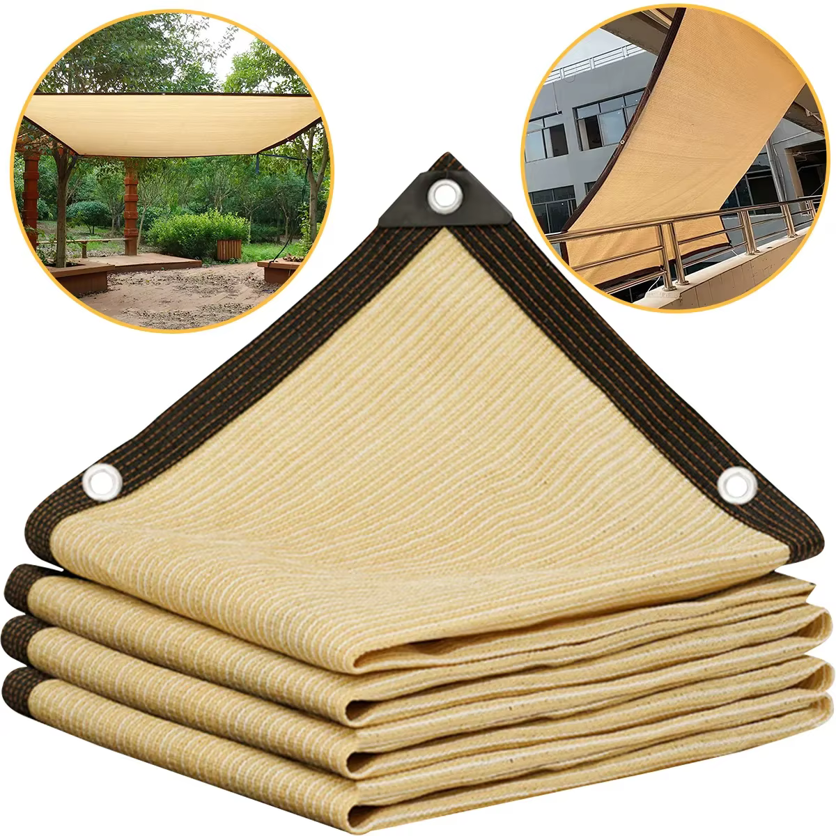 Red de sombreado para jardín al aire libre, toldos para terraza, malla protectora para sombra de acampada, protección UV, tela de protección solar HDPE, sombra 4x5m