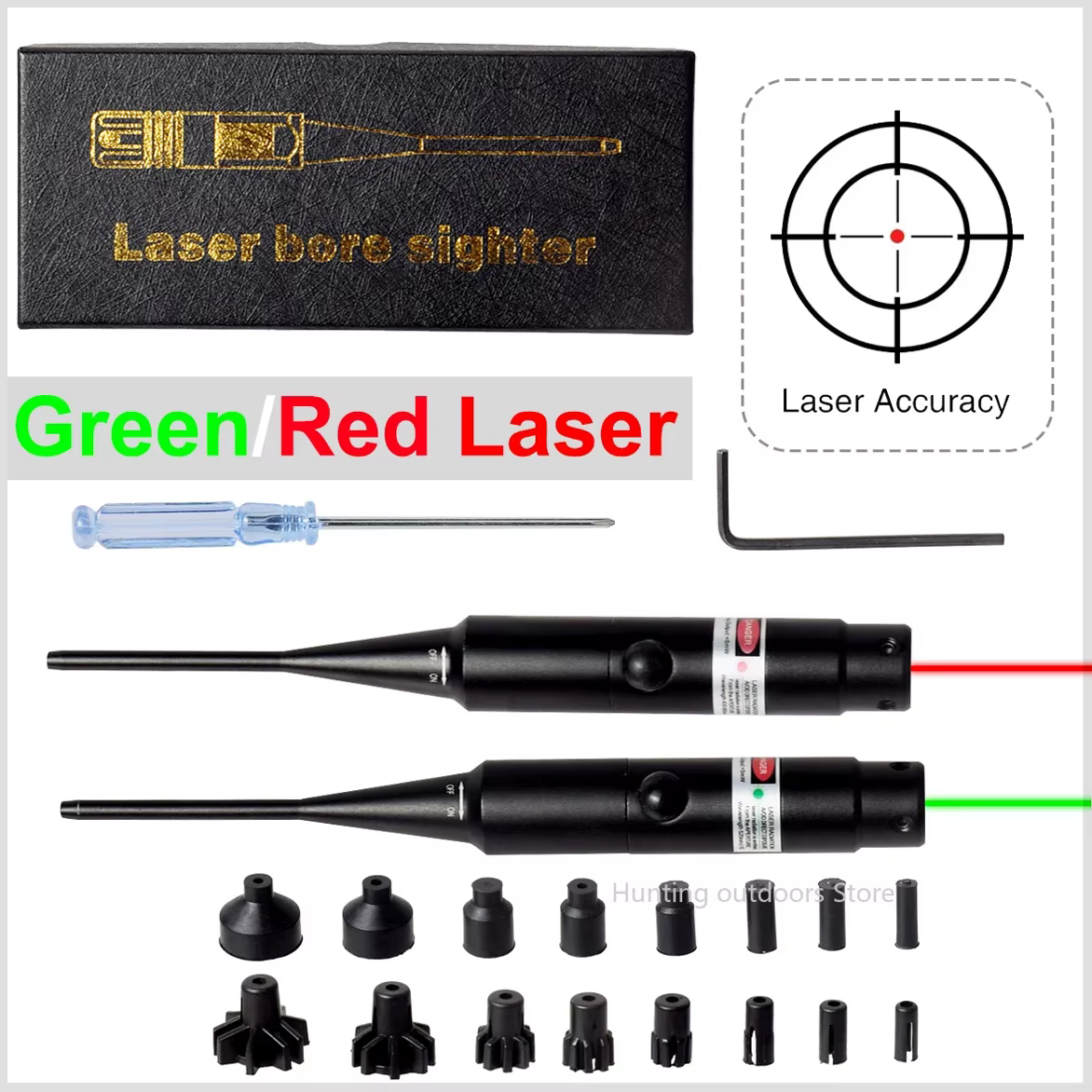 Kit de Colimador Láser Verde y Rojo para Calibres de .177 a .50, Puntero Láser Universal para Entrenamiento y Ajuste de Precisión II 8,89€4.6600+ vendidosAhorra 5,93€Precio más baj