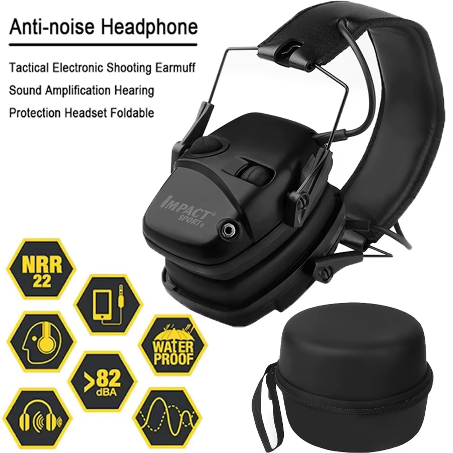 Orejera electrónica táctica para disparar, auriculares antiruido, amplificación de sonido, protección auditiva, plegables con bolsa 16,79€5110 vendidos15,99€ por Ud., ≥ 2 UdsAhorra