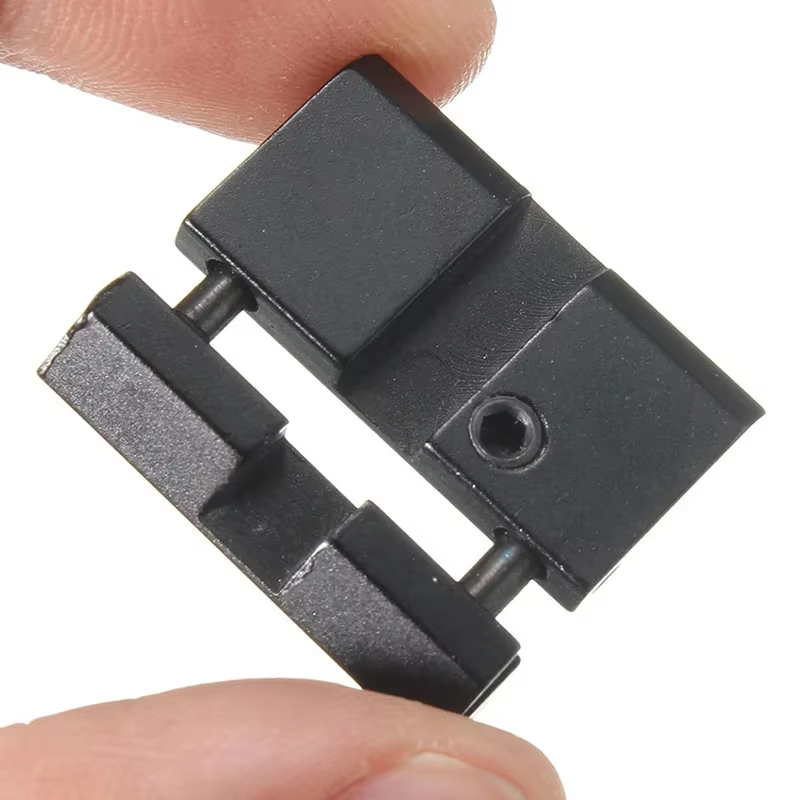 Adaptador de Montaje de Riel para Mira Telescópica de 11mm (Cola de Golondrina) a 20mm (Base Picatinny Weaver) con Sistema de Sujeción a Presión