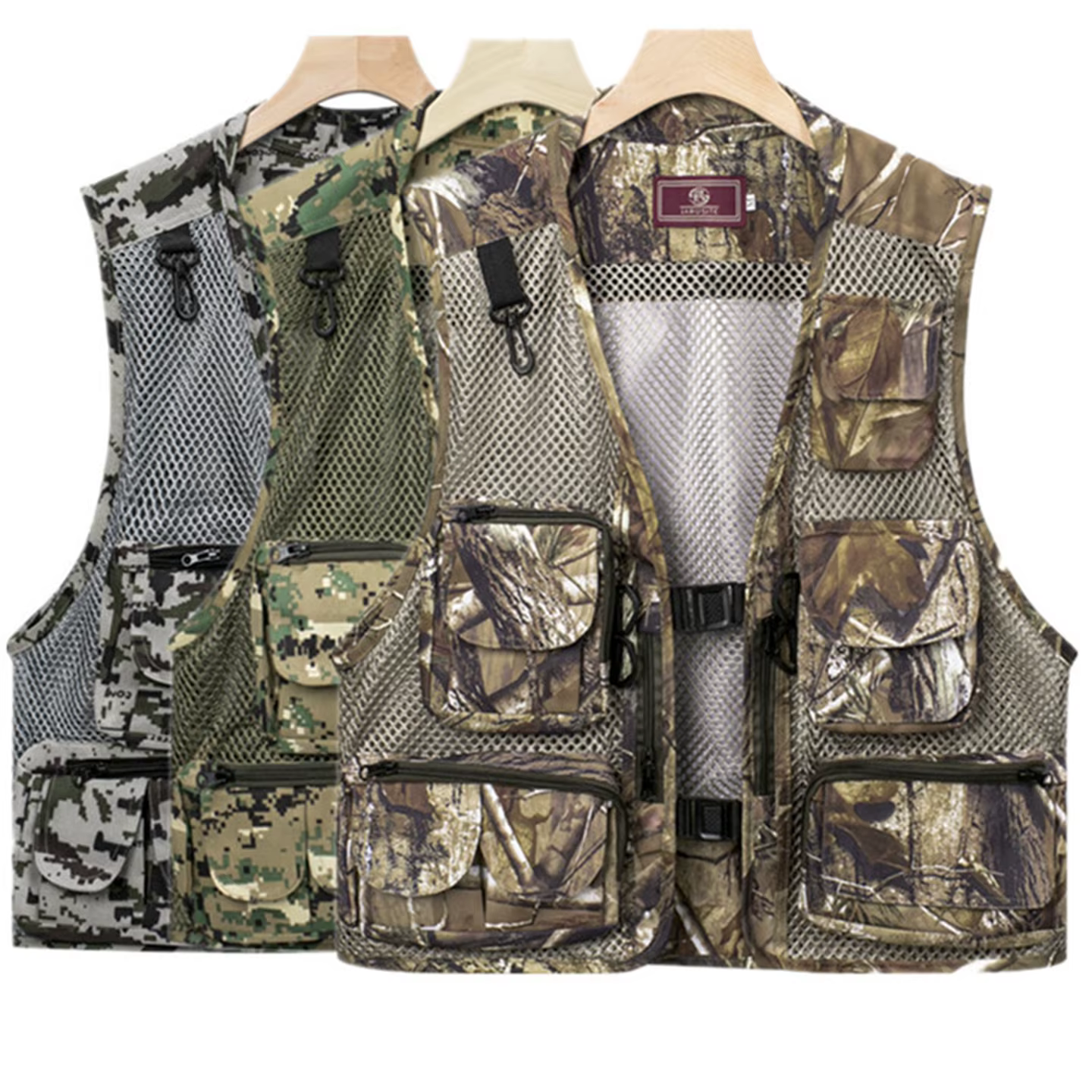 Chaleco de caza de camuflaje para hombre, camiseta sin mangas con múltiples bolsillos, chaqueta sin mangas transpirable de malla, chaleco para pesca al aire libre, verano 15,19€25,