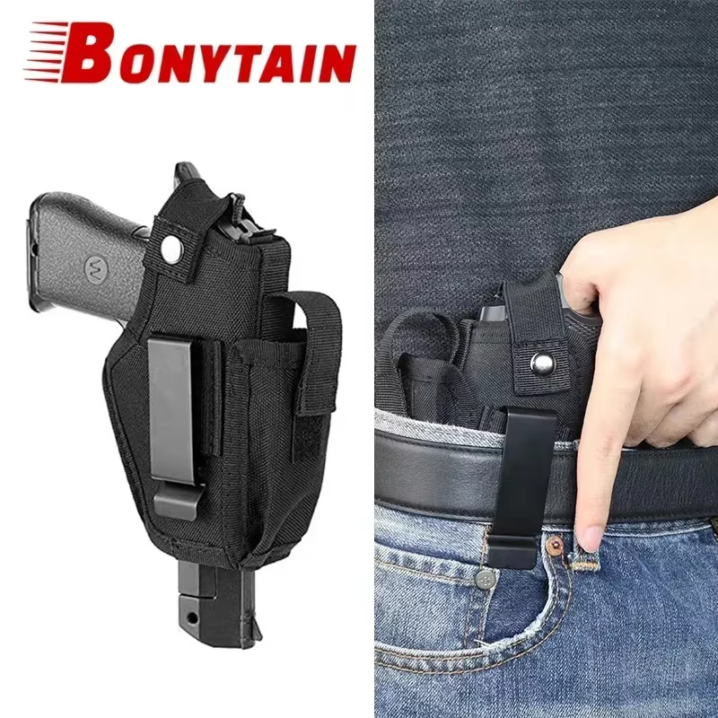 Funda Táctica para Pistola con Bolsillos para Cargadores, Fundas Ocultas para Cinturón IWB OWB, Bolsa para Pistola de Airsoft para Pistolas de Todos los Tamaños, Glock 19 20,17€1 v