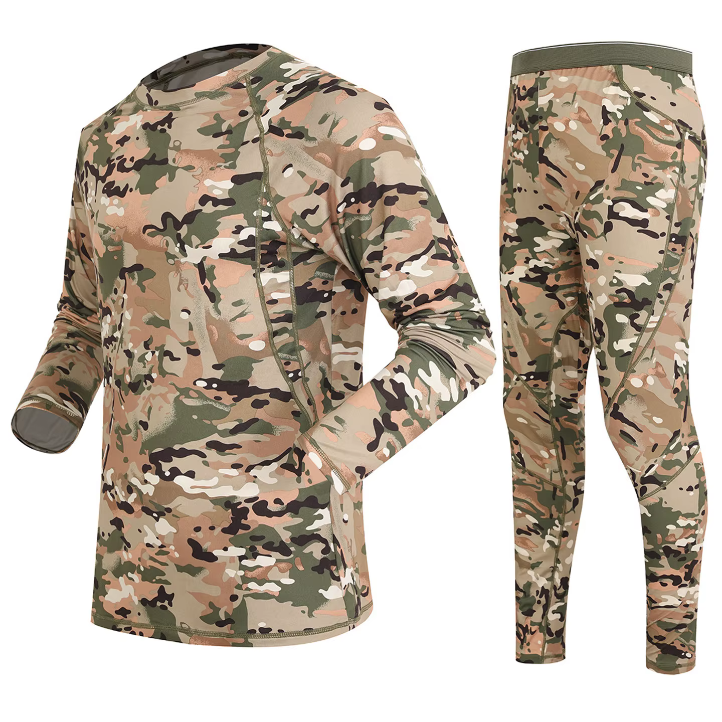 Traje de camisa y pantalones con forro polar térmico para hombre, ropa interior cálida y transpirable para caza, montañismo, Camuflaje al aire libre, Invierno 12,89€21,48€ -39 v